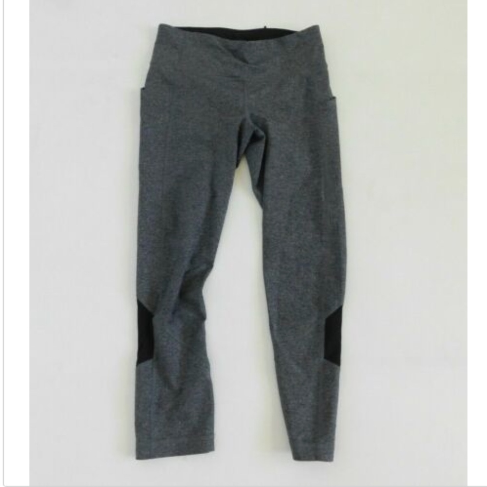 Lululemon Womens Cropped Yoga Workout Pants Gray